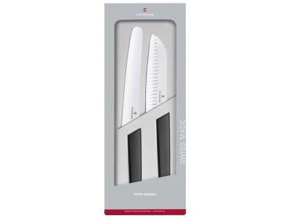 sada kuchynskych cernych nozu victorinox swiss modern 2 ks v darkovem baleni 6.9093.22G