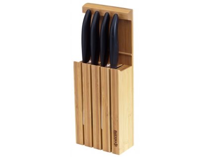sada kuchynskych keramickych nozu kyocera revolution v bambusovem stojanu 4 ks