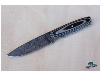 rucne kovany damaskovy nuz lovecky z damascenske oceli houbar siberia knives orech
