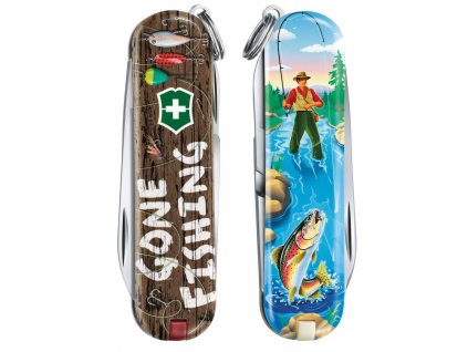 svycarsky kapesni zaviraci nuz klicenka victorinox classic le 2020 limitovana edice gone fishing 0.6223.L2005