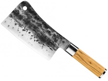 kovany sekacek cinsky kucharsky nuz z japonske oceli 19 cm forged olive SDV 623200 s drevenou rukojeti
