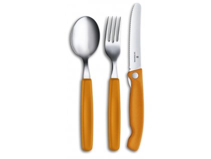 vlnkovate ostri skladaci svacinovy na rajcata nuz victorinox swiss classic piknik oranzovy set lzice vidlicka2