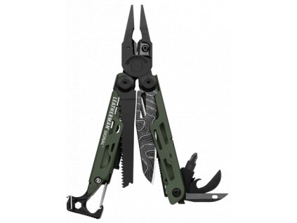 leatherman moltitool signal zeleno cerna s vrstevnicemi barva 19 nastroju naradi kvalitni noze