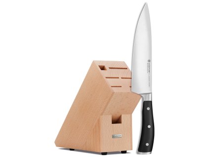 classic ikon kucharsky nuz 20 cm zdarma blok na 7 ks wusthof solingen kvalitni noze svetly