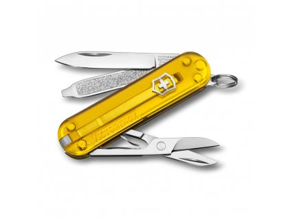 kapesni nuz klicenka victorinox 58 mm transparentni tuscan sun zluty kvalitni noze 3