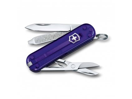 kapesni nuz klicenka victorinox 58 mm transparentni persian indigo fialovy kvalitni noze 6