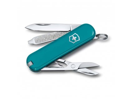 kapesni nuz klicenka victorinox 58 mm classic sd mountain lake modry kvalitni noze 1