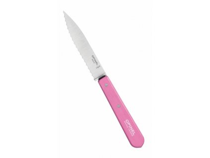 large opinel serrated knife pink