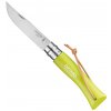 kapesni zaviraci nuz opinel n°07 inox trekking 8 cm anise svetle zeleny 002207