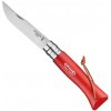 kapesni zaviraci nuz opinel n°08 inox trekking 8,5 cm red cerveny