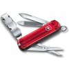 kapesni mini nuz klicenka victorinox nail clip 580 65 mm transparentni cerveny