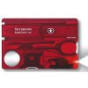 swisscard victorinox lite transparentni cervena