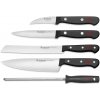 sada 5 ks dily dilu kuchynske noze ocilka vidlicka na maso blok na noze drevo wusthof solingen gourmet kvalitni noze