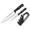 3 ks dily sada kucharsky nuz 20 cm nuz na zeleninu 10 cm dvoustupnovy brousek wusthof solingen gourmet kvalitni noze 1125060305