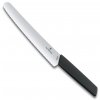 zoubkovany nuz na chleb pecivo victorinox swiss modern 22 cm 6.9073.22WB cerny