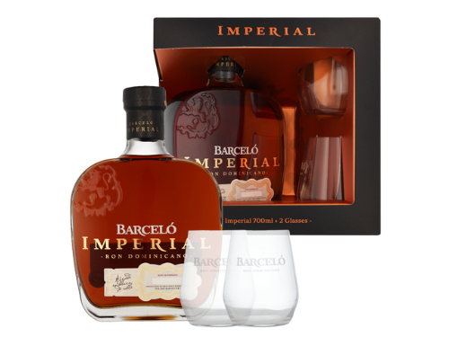 Barcelo Ron Barceló Imperial 0,7l 38% + 2 sklenice (dárková sada)