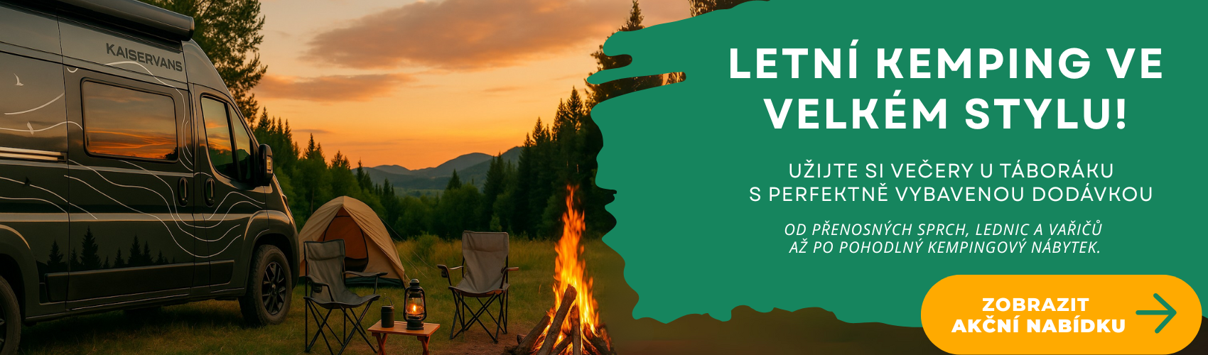 Letní kemping ve velkém stylu s kvans-shop.cz