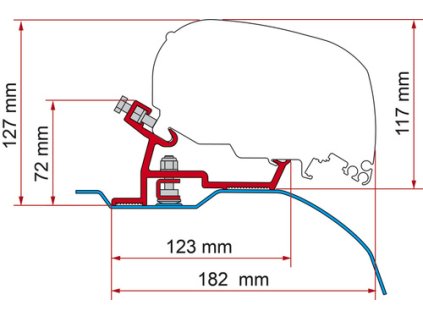 Přídavný adaptér ke střešnímu nosiči Fiamma