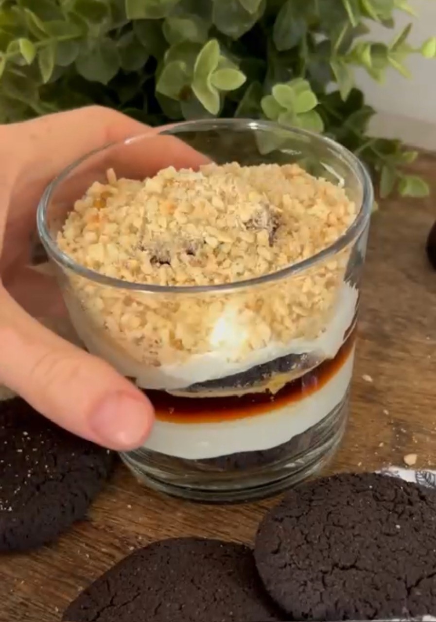 Sušenkovo-tvarohový dezert