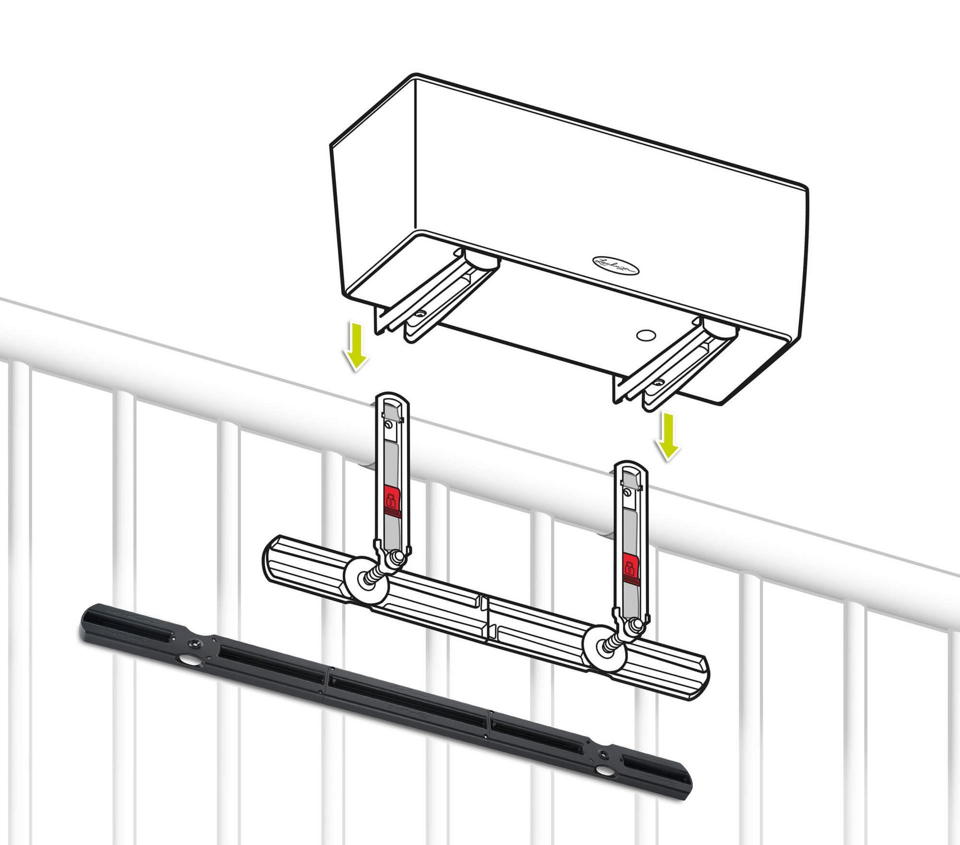 Balconera opěrka na zábradlí