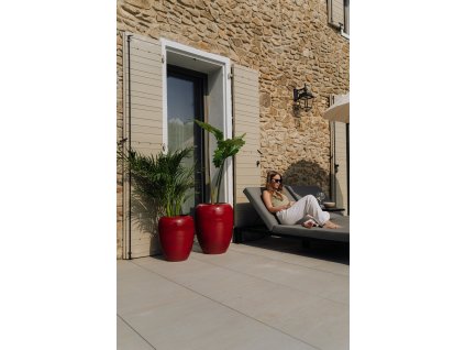 keramicky kvetinac galilee cerveny2 Provencelia.cz