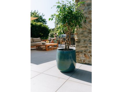 Keramicky kvetinac ocelove modra mrazuvzdorny1