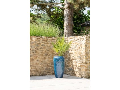 Keramicky kvetinac pompadour azurove modry1