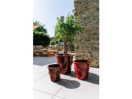 keramicky kvetinac rousseau cerveny5