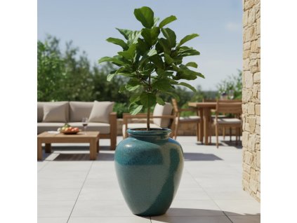 keramicky kvetinac dionysos ocelove modra