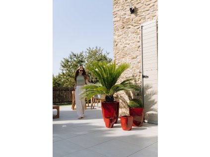 keramicky kvetinac velky vauban cerveny