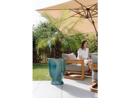 keramick kvetinac azurove modra