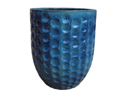 Keramicky kvetinac merove azurove modra