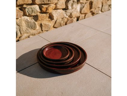 Saucer Photo Brick Red