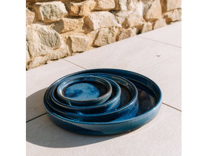 Podmiska pod kvetinac azurove modra