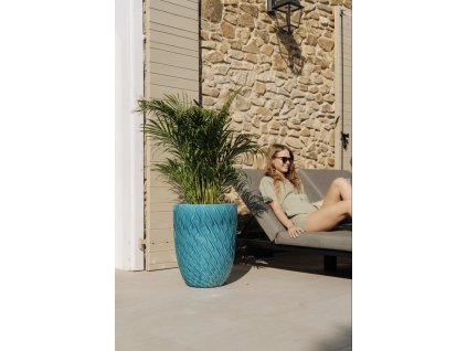 Zeus Keramický kvetináč 41 x 50 cm Tyrkysová