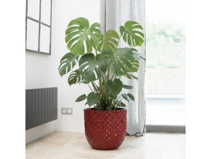 Mars Keramický kvetináč 30x30 cm Červená