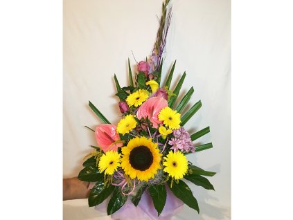 Veľká farebná miešaná kytica