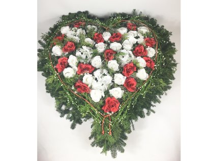 Honosný veniec v tvare srdca