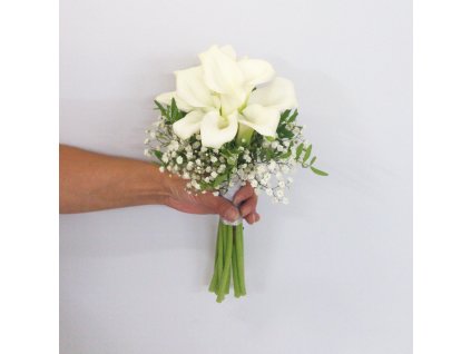 Svadobná kytica z bielych kál