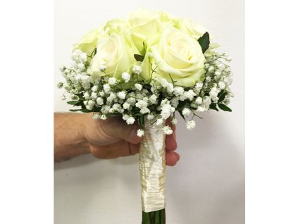 Krémová svadobná kytica