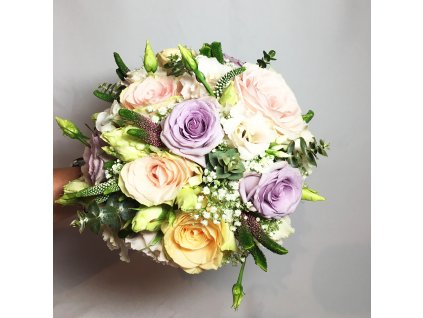 Farebná svadobná retro kytica3