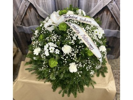 Smútočný veniec Bielo-zelená harmónia