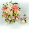 Okrúhla farebná svadobná kytica3