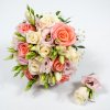 Okrúhla farebná svadobná kytica4