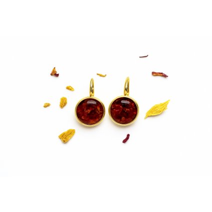 nausnice pozlacene susene kvety ruze