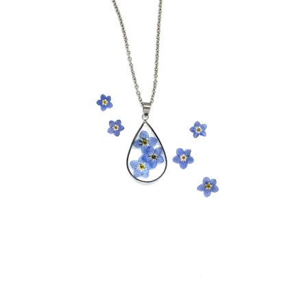 Modré snění - řetízek s pomněnkami