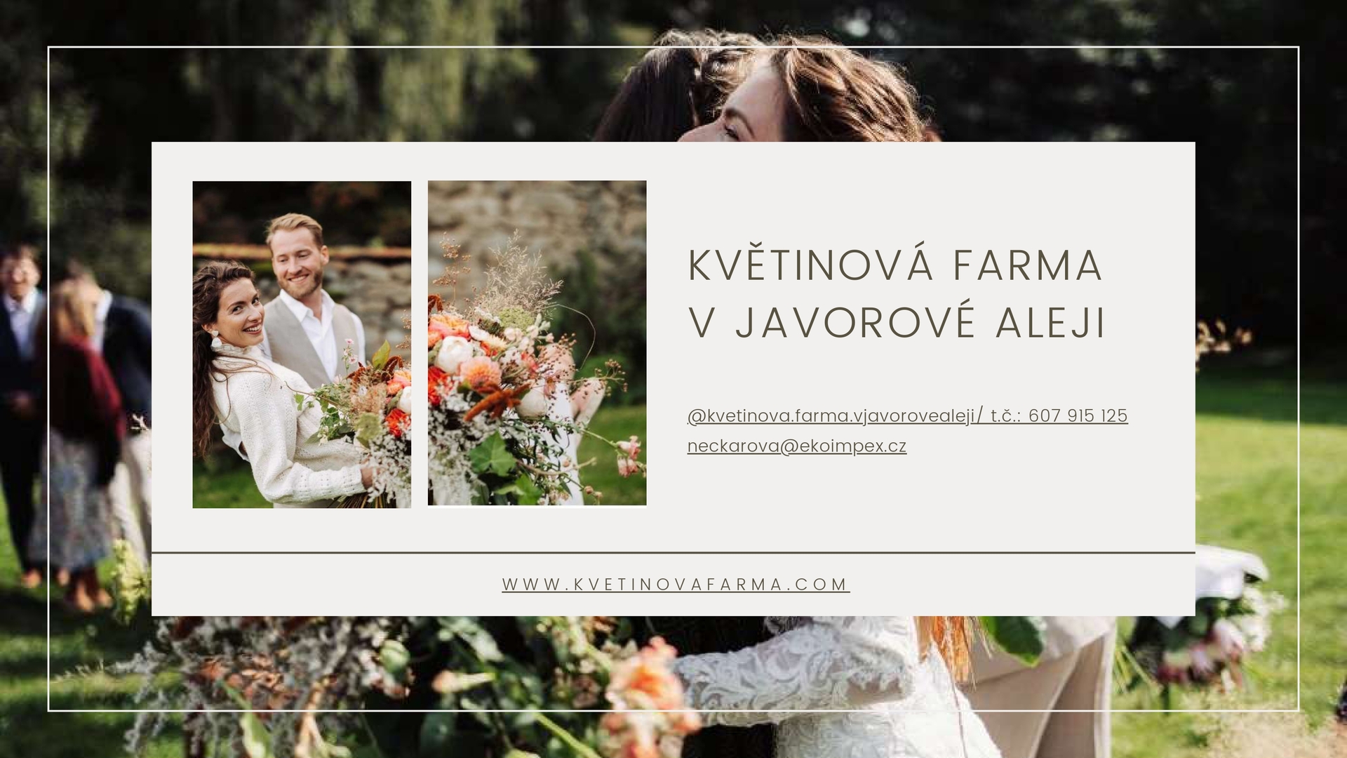 Květiny na svatbu - nabídka podle ročního období