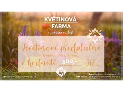 poukázka květinové předplatné