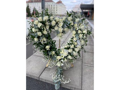 Smuteční věnec bílý