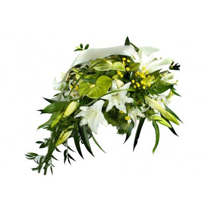 Smuteční aranžmá bílá lilie